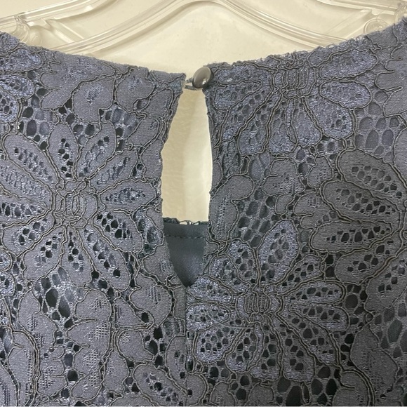 NANETTE LEPORE Lace Top Ruffle Sleeve Blouse Top Shirt Blue Women's Size Small - Picture 6 of 12